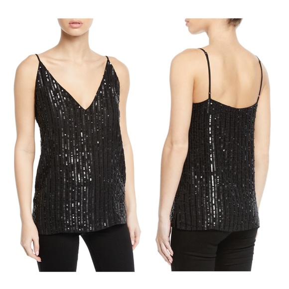 L'Agence Gabriella Sequin Camisole Tank Top Sz S - Picture 2 of 8